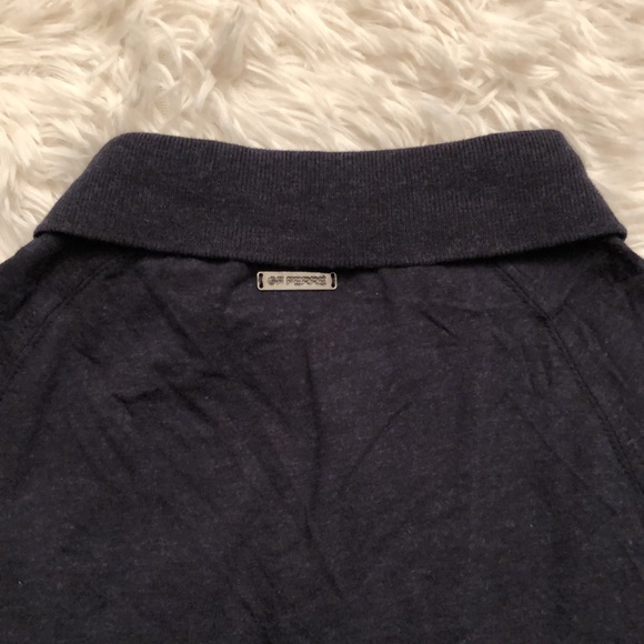 EUC GF Ferre Dark Blue Long Sleeve Collared Shirt with Embroidery - Picture 7 of 8